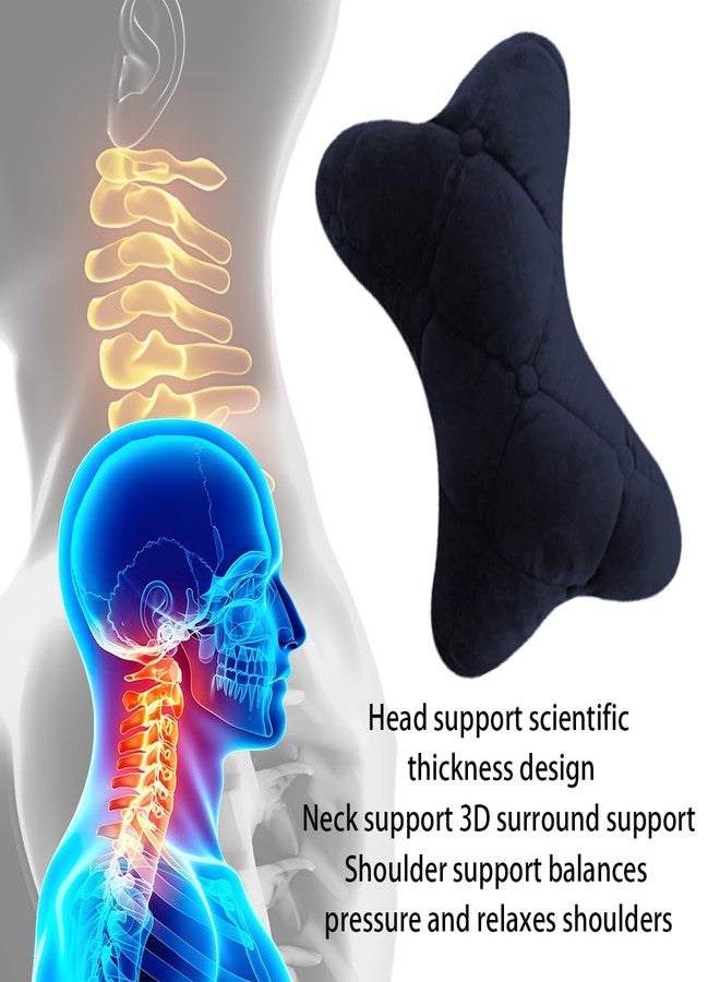 KHGUZ 2PCS Car Headrest Pillow, Soft Comfortable Vehicle Neck Pillow Cushion, Automotive Interior Head Rest Pad Accessories for Driving Fatigue Relief, Universal for SUV, Sedan, Truck (Black) - Image 5