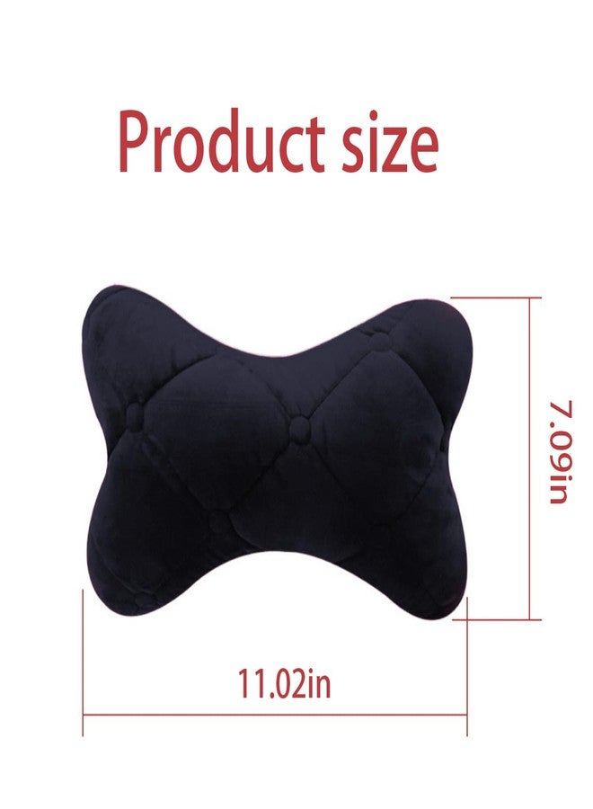 KHGUZ 2PCS Car Headrest Pillow, Soft Comfortable Vehicle Neck Pillow Cushion, Automotive Interior Head Rest Pad Accessories for Driving Fatigue Relief, Universal for SUV, Sedan, Truck (Black) - Image 2