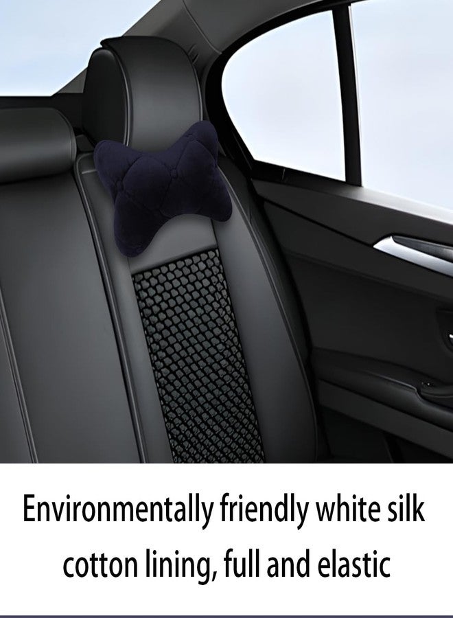 KHGUZ 2PCS Car Headrest Pillow, Soft Comfortable Vehicle Neck Pillow Cushion, Automotive Interior Head Rest Pad Accessories for Driving Fatigue Relief, Universal for SUV, Sedan, Truck (Black) - Image 3