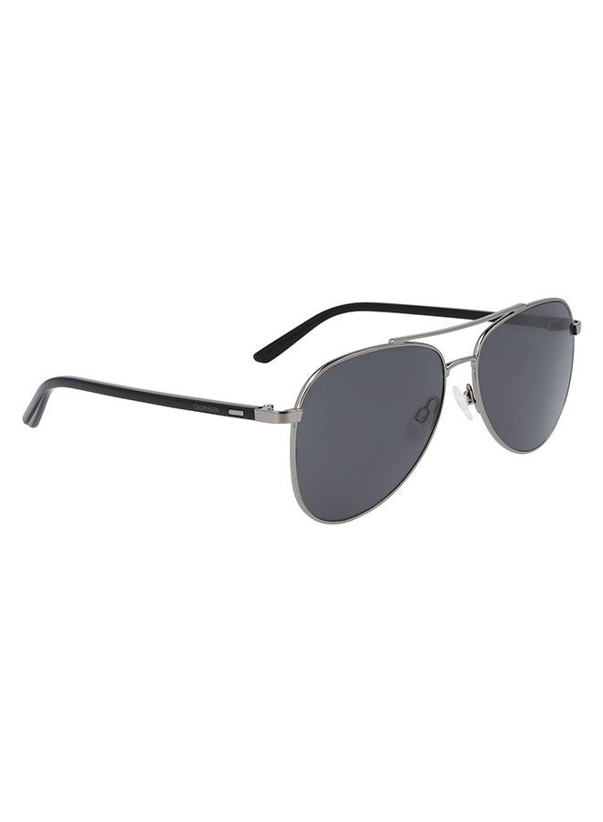 CALVIN KLEIN Unisex Full-Rim Metal Aviator Sunglasses - Lens Size: 58 mm - Image 3