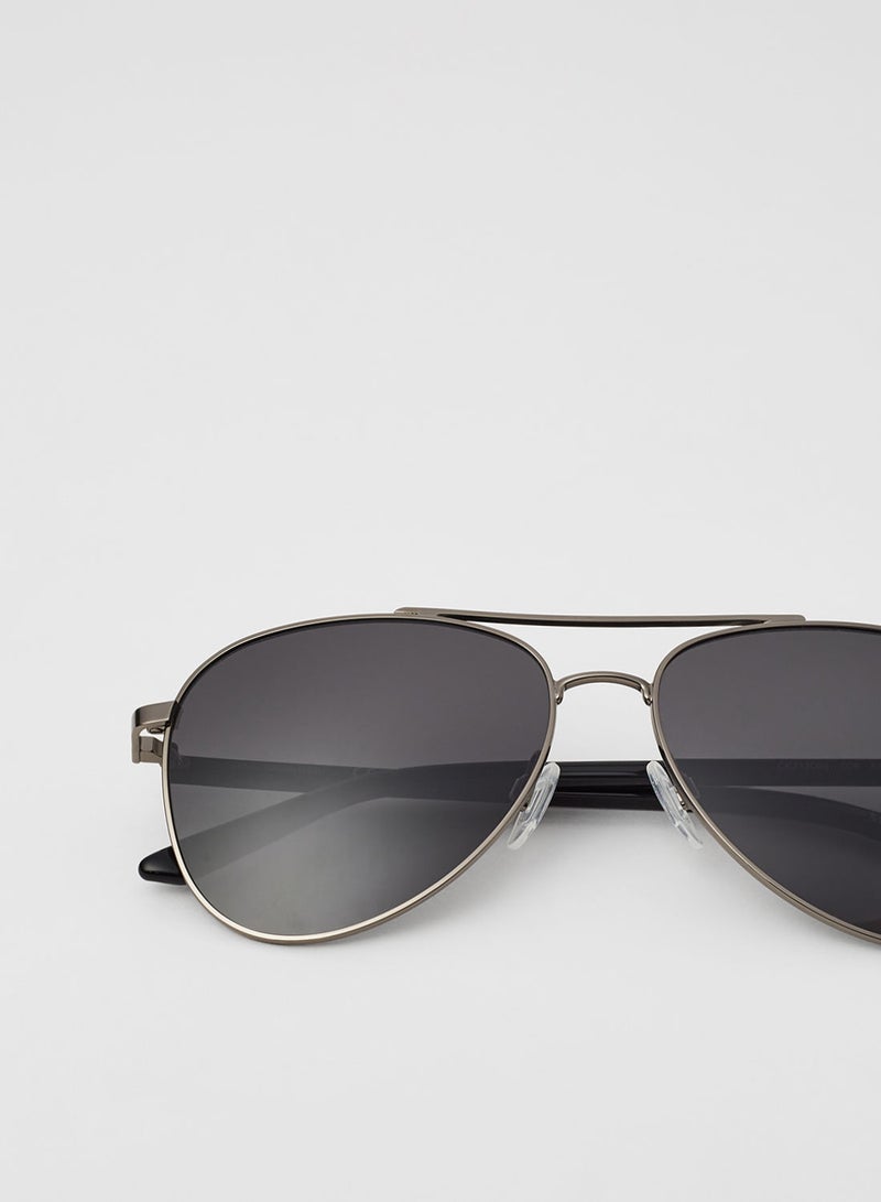 CALVIN KLEIN Unisex Full-Rim Metal Aviator Sunglasses - Lens Size: 58 mm - Image 4