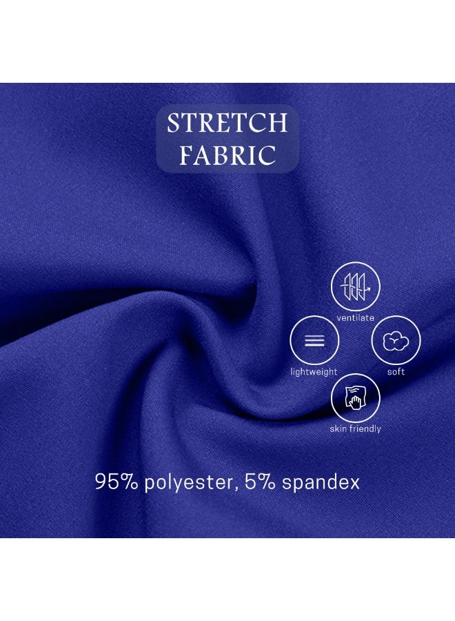 Loquat Womens Medical Scrubs Set Medical Uniform Set Royal Blue - Image 4