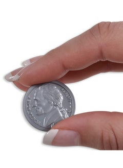 Learning Advantage -7522 Play Nickels - Set Of 100 Plastic Coins - Designed And Sized Like Real Us Currency - Teach Money Math With This Pretend Play Resource  - Image 3