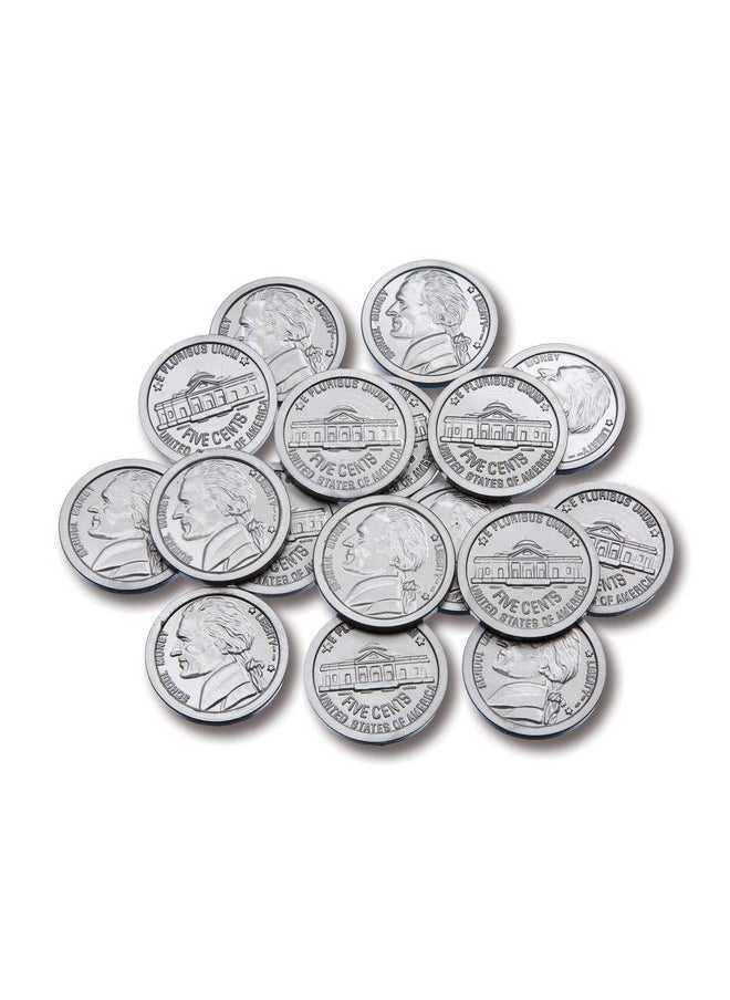 Learning Advantage -7522 Play Nickels - Set Of 100 Plastic Coins - Designed And Sized Like Real Us Currency - Teach Money Math With This Pretend Play Resource  - Image 5