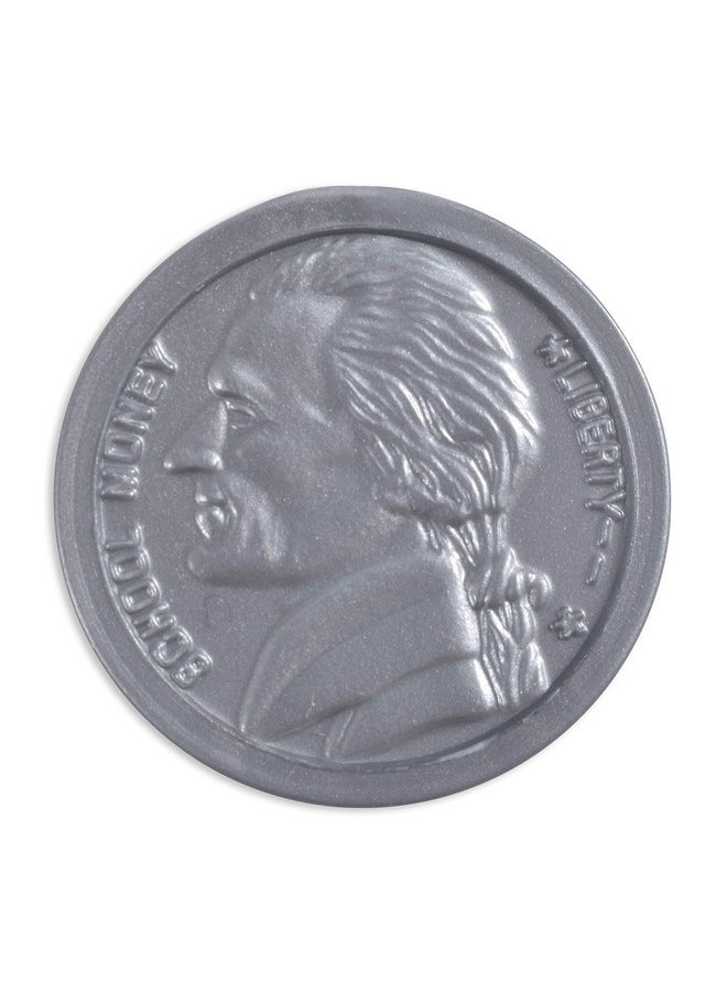 Learning Advantage -7522 Play Nickels - Set Of 100 Plastic Coins - Designed And Sized Like Real Us Currency - Teach Money Math With This Pretend Play Resource  - Image 1