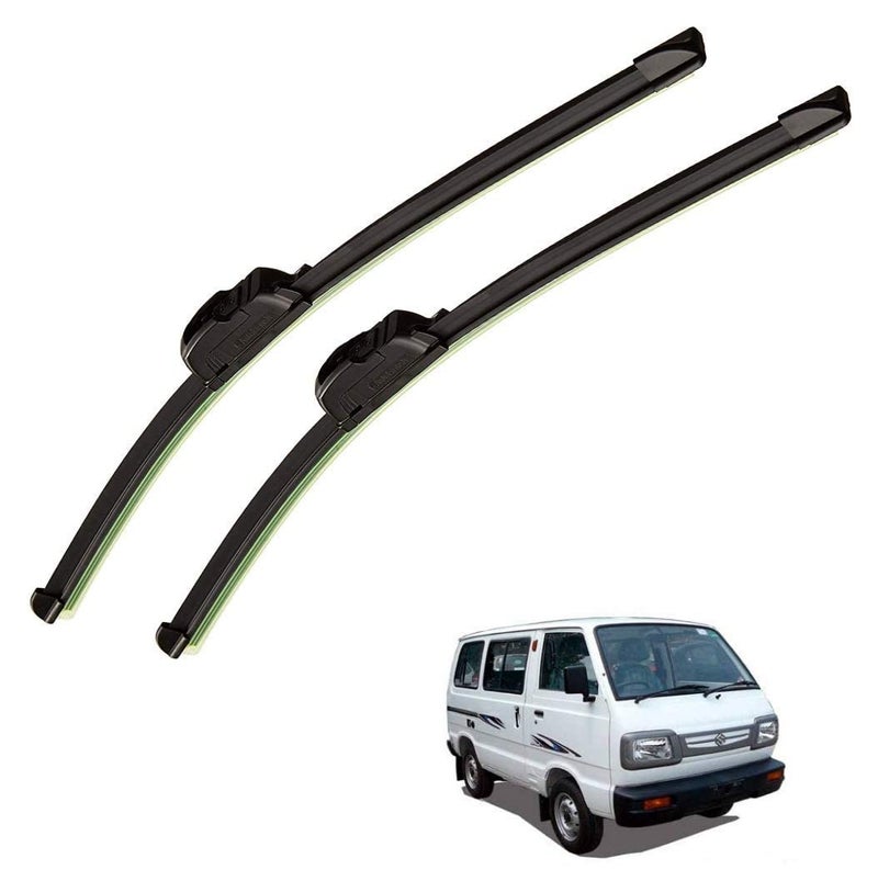 Auto Hub Car Wiper Blade Compatible with Maruti Suzuki Omni, Windshield Car Wiper Blades Maruti Omni - Set of 2 Pcs (D-12,P-12) - Image 1