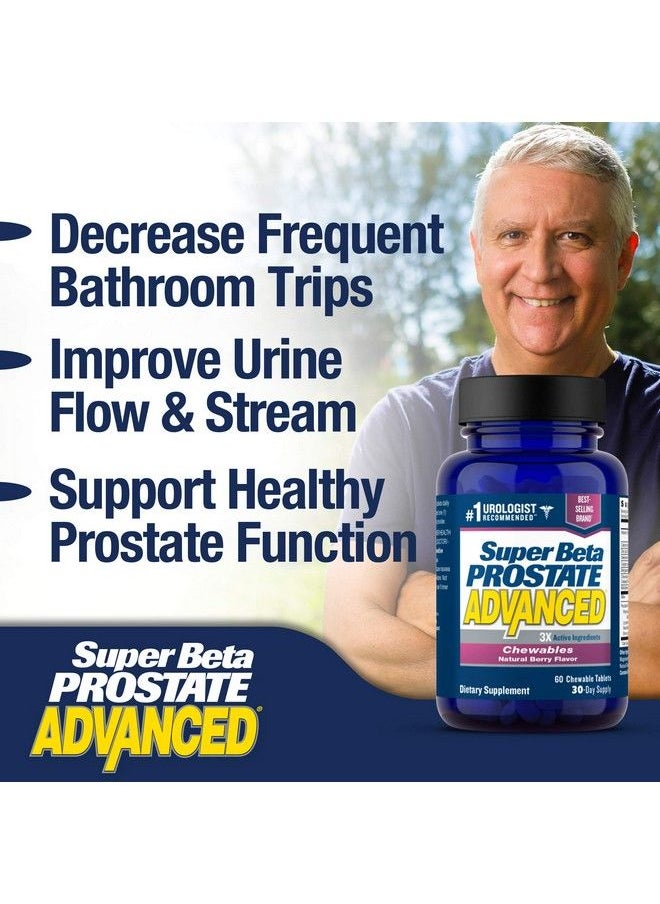 New Vitality - Super Beta Prostate Advanced Chewables Delicious Urologist Recommended Prostate Supplement For Men Reduce Bathroom Trips Promote Sleep Support Prostate Health (60 Chews 1 Bottle) - Image 1