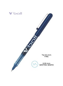 PILOT Pilot V-Ball 0.5mm Liquid Ink Pen Set of 3 Pens- BL-VB5 Black/Blue/Red  - Image 3