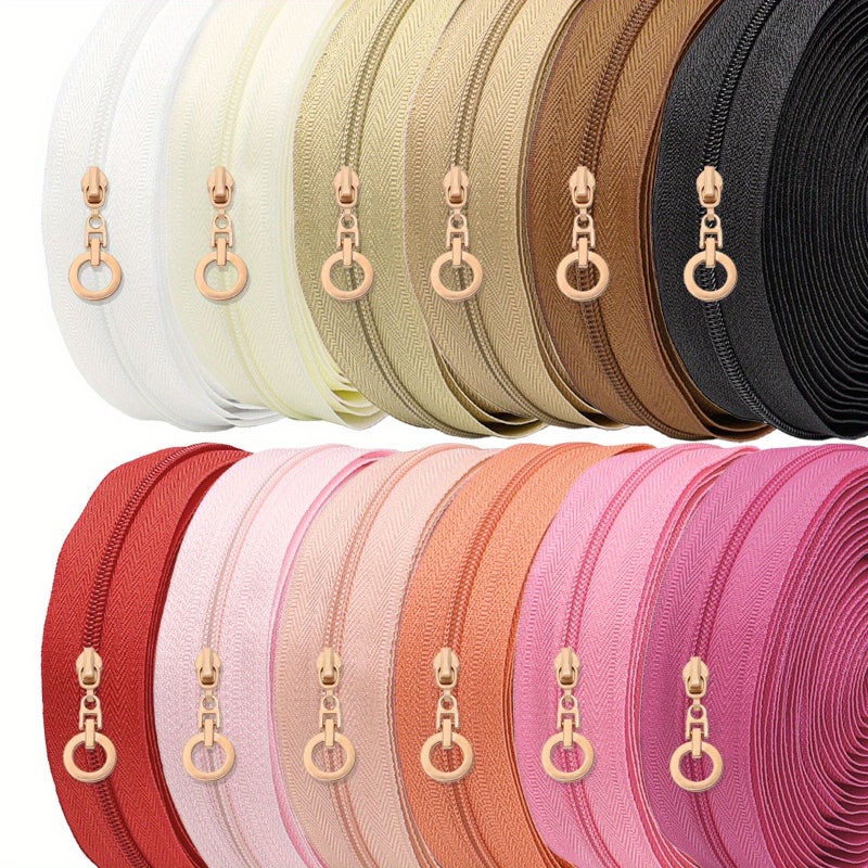 Optimized English Product Title: 177-inch Nylon Zipper with 10 Sliders - Ideal for Replacement in Sewing, DIY Projects, Luggage, and Home Textiles - Image 5