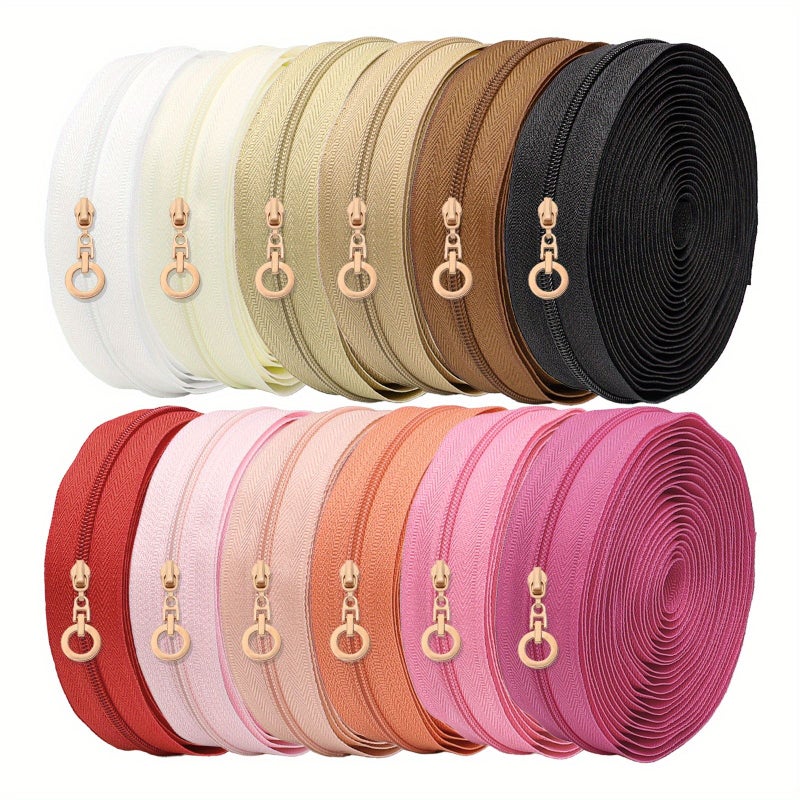 Optimized English Product Title: 177-inch Nylon Zipper with 10 Sliders - Ideal for Replacement in Sewing, DIY Projects, Luggage, and Home Textiles - Image 3