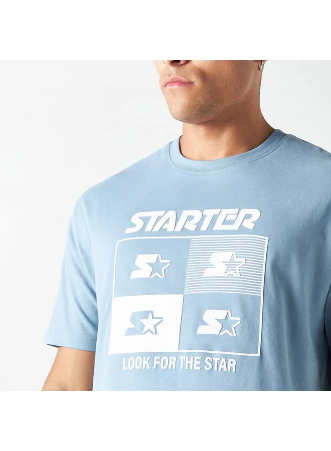 STARTER Starter Print Crew Neck T-shirt with Short Sleeves