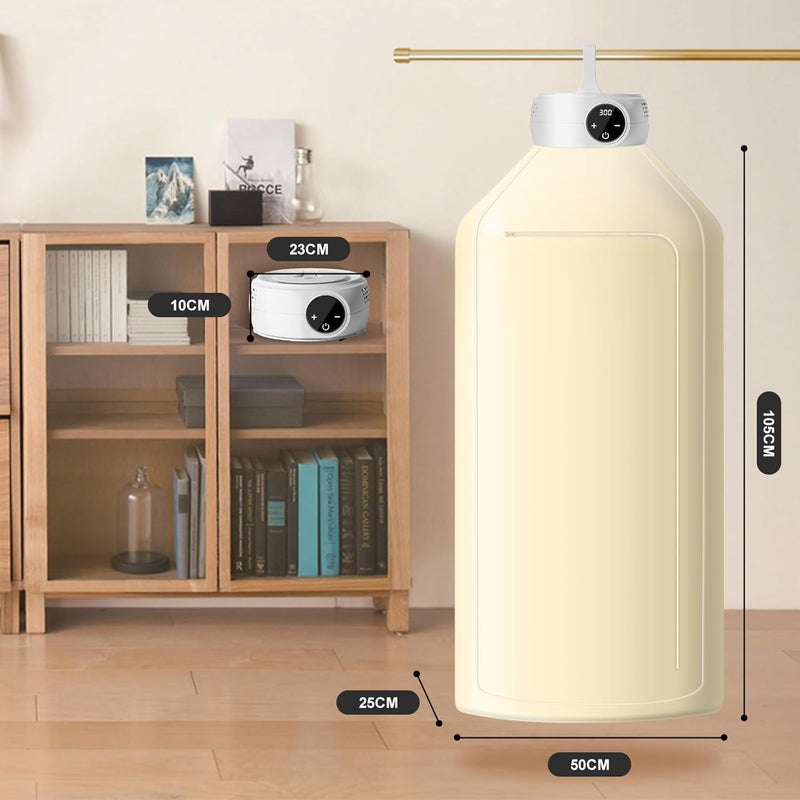 Uten All user friendly build Mini Portable Tumble Dryer, 600W Electric Heat Pump Dryer, Auto Off Timer, Suitable for Business Travel, College Dormitories, Apartments, Hotels Wet anti slip - Image 3