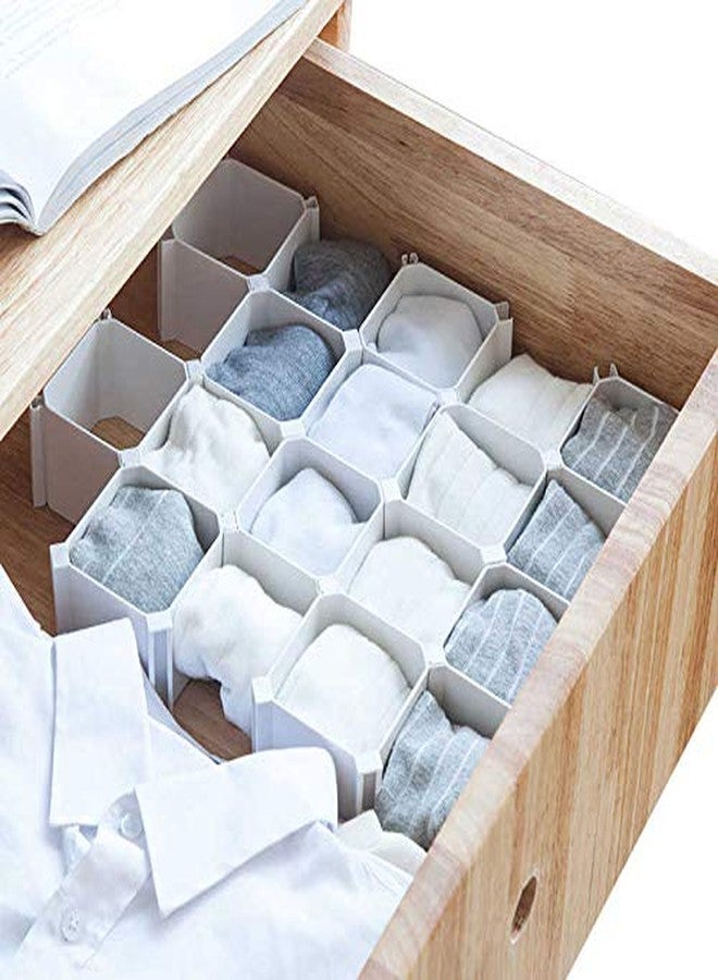 CONNECTWIDE® Six Assembly, Heart Combination Drawer Organizer Partition Plastic Storage Box Drawer Organizer for Clothes, Undergarments, Jewelry, Makeup, Closet, Kitchen, Office, etc.(1Pc) (Pink) - Image 4