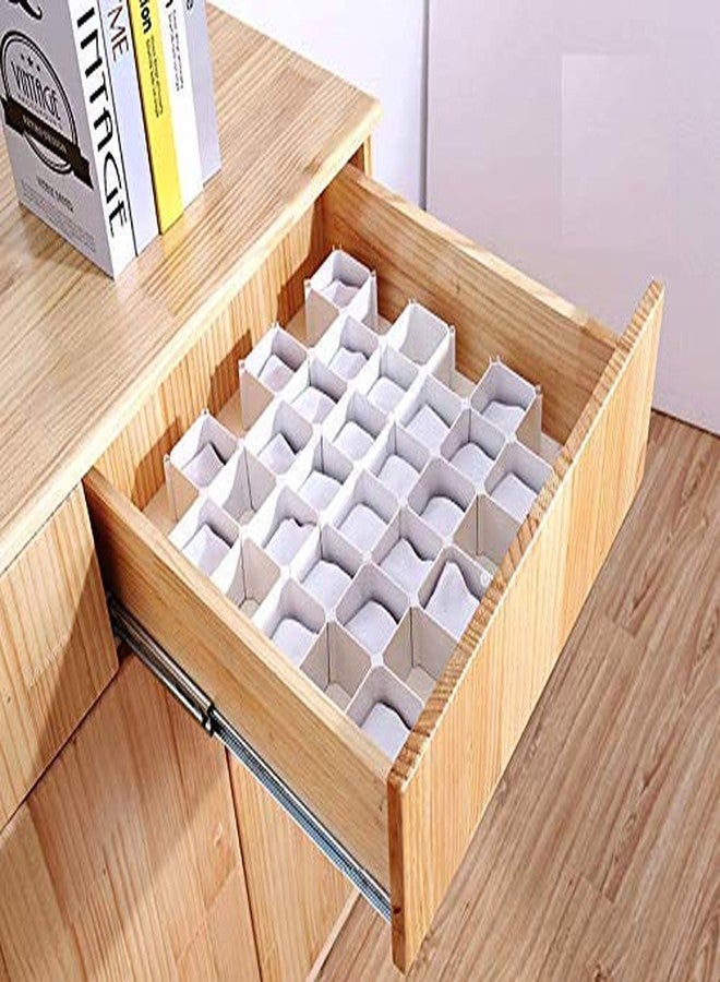 CONNECTWIDE® Six Assembly, Heart Combination Drawer Organizer Partition Plastic Storage Box Drawer Organizer for Clothes, Undergarments, Jewelry, Makeup, Closet, Kitchen, Office, etc.(1Pc) (Pink) - Image 2