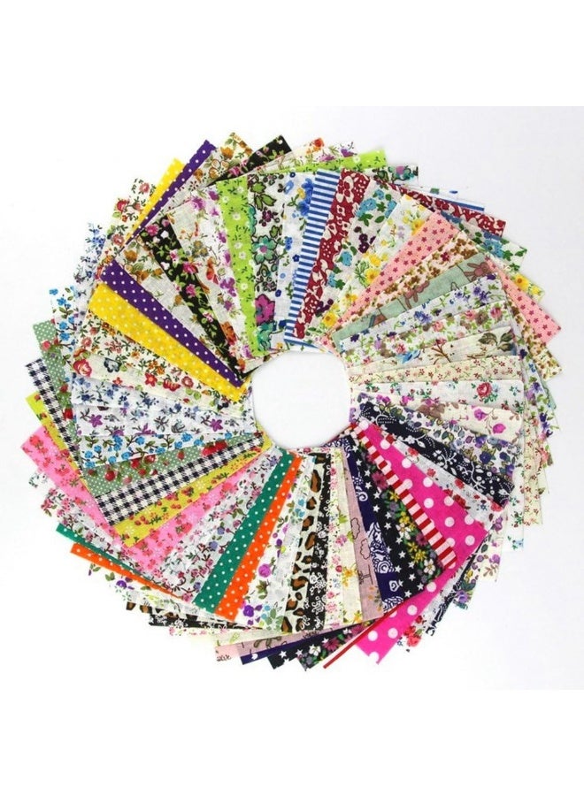 Haawooky 60 Pcs 4" x 4"(10cm x 10cm) Assorted Craft Fabric Bundle Squares Patchwork Fabric Sets for DIY Sewing Scrapbooking Quilting Dot Pattern - Image 2