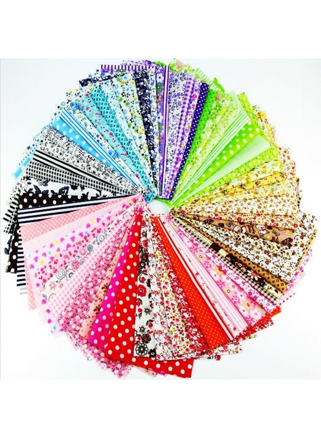 Haawooky 60 Pcs 4" x 4"(10cm x 10cm) Assorted Craft Fabric Bundle Squares Patchwork Fabric Sets for DIY Sewing Scrapbooking Quilting Dot Pattern - Image 3