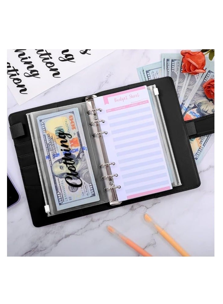 SKYDUE Budget Binder with Cash Envelopes & Expense Budget Sheets – Money Organizer with 8 Pcs Cash Envelopes for Budget Planning - Image 2