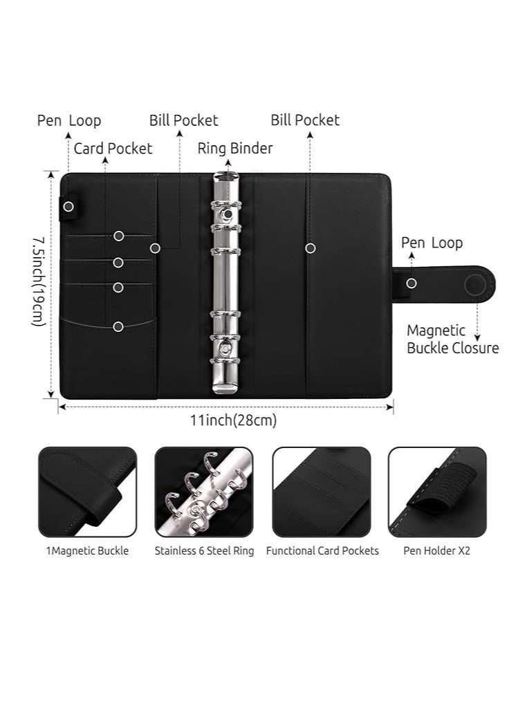 SKYDUE Budget Binder with Cash Envelopes & Expense Budget Sheets – Money Organizer with 8 Pcs Cash Envelopes for Budget Planning - Image 3