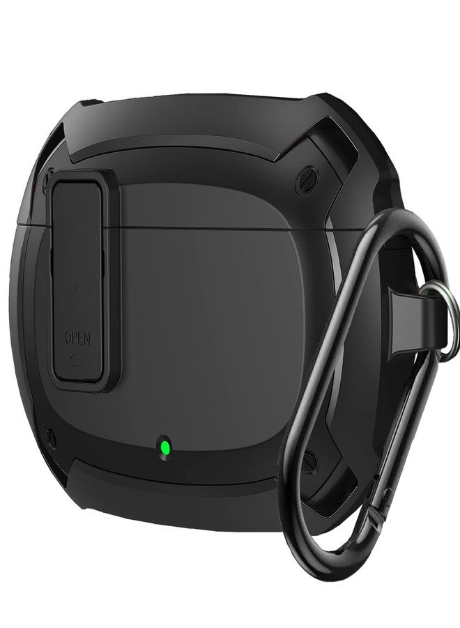 OTOPO غطاء متوافق مع سماعات Beats Studio Buds/Buds+ 2021/2023، [قفل آمن] غلاف واقي رائع لسماعات Beats Studio Buds Plus للرجال والنساء مع حلقة مفاتيح لحافظة سماعات Beats Studio الجديدة - أسود - Image 1