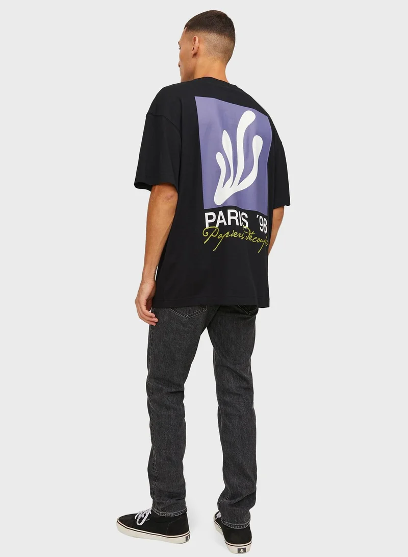 JACK & JONES Graphic Print Crew Neck T-Shirt