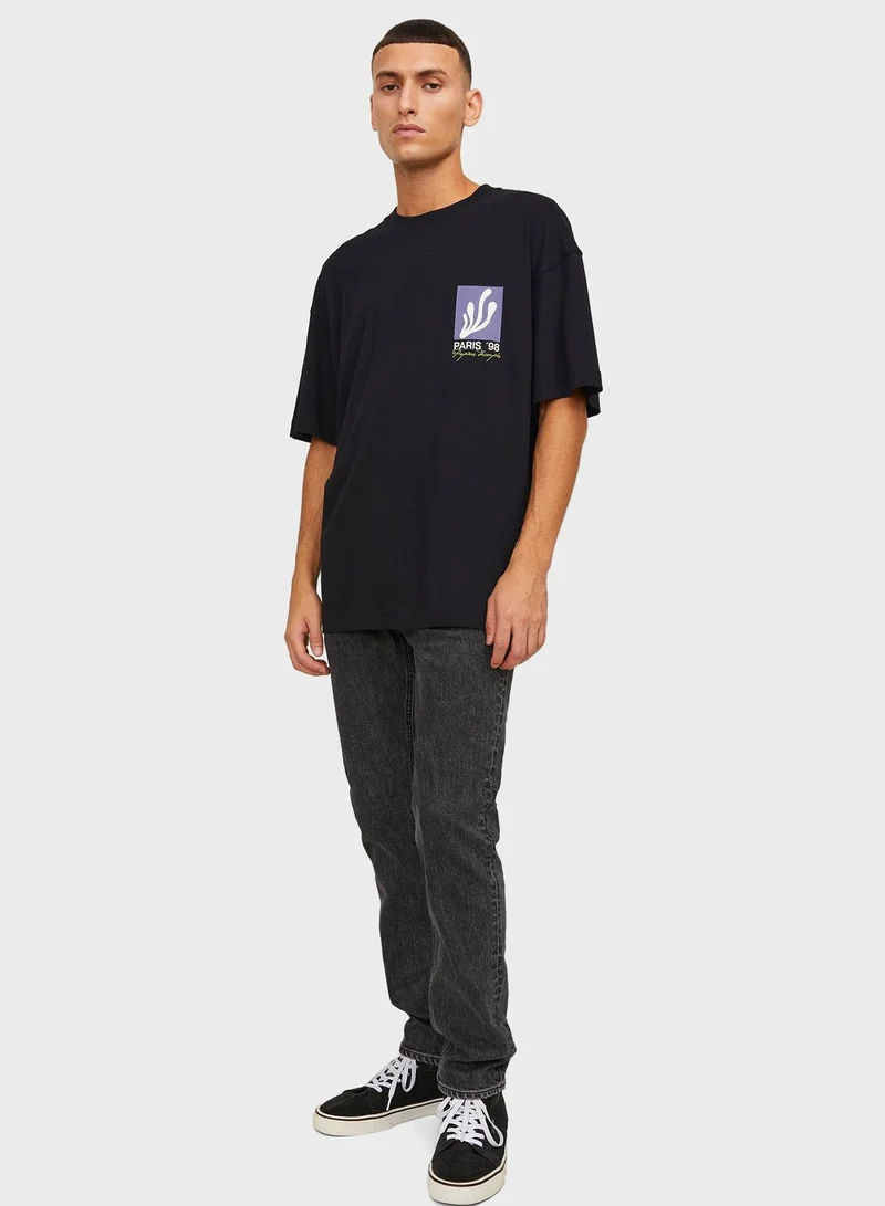 JACK & JONES Graphic Print Crew Neck T-Shirt