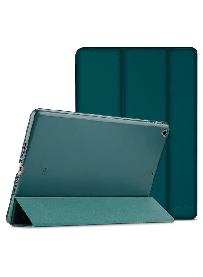 Procases Ipad 9.7 Case 2018 Ipad 6Th Generation 2017 Ipad 5Th Generation Case Model: A1893 A1954 A1822 A1823 Ultra Slim Lightweight Stand Case With Translucent Frosted Back Smart Cover Emerald - Image 1