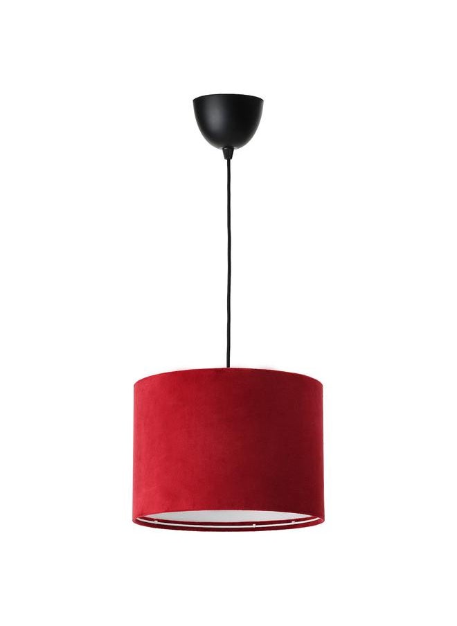 Zaboon Pendant Lamp, Black/Dark Red Velvet, 33 Cm  - Image 1