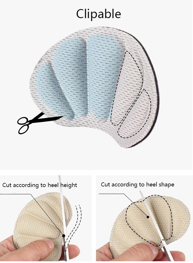 Back of Heel Cushion Inserts, 6 Pieces Grips Pads for Boots, Loose Shoes Too Big, Shoe Pad Foot Sports Adjustable Anti-wear Feet Inserts Insoles Patch Protector