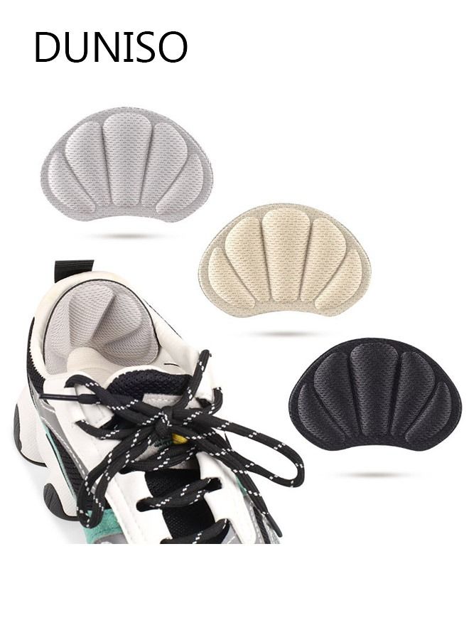 Back of Heel Cushion Inserts, 6 Pieces Grips Pads for Boots, Loose Shoes Too Big, Shoe Pad Foot Sports Adjustable Anti-wear Feet Inserts Insoles Patch Protector