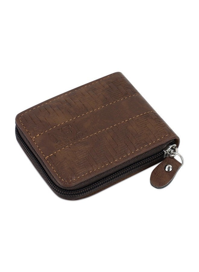 NFI essentials PU Leather 9 Slots Vertical Card Holder Credit Debit Card Holder Zipper Coin Purse for Men and Women Accordion Money Wallet Security Wallet (MW-2) - Image 1