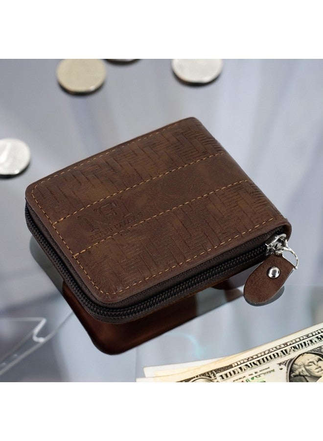 NFI essentials PU Leather 9 Slots Vertical Card Holder Credit Debit Card Holder Zipper Coin Purse for Men and Women Accordion Money Wallet Security Wallet (MW-2) - Image 5