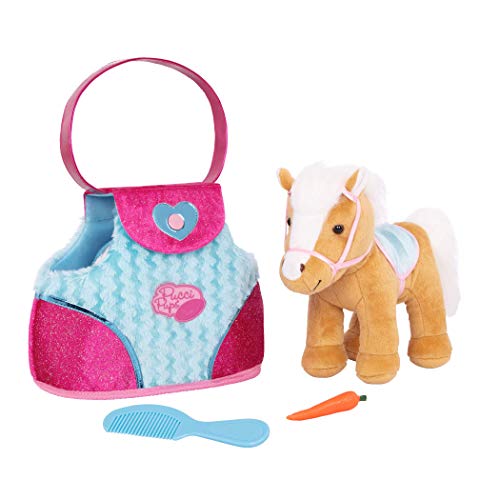 Pucci Pups – Plush Horse – Dog Carrier – Heart & Stripes Bag & Pony – Comb & Purse – Stuffed Animal – 2+ Years - Image 3