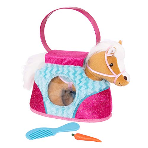 Pucci Pups – Plush Horse – Dog Carrier – Heart & Stripes Bag & Pony – Comb & Purse – Stuffed Animal – 2+ Years - Image 2