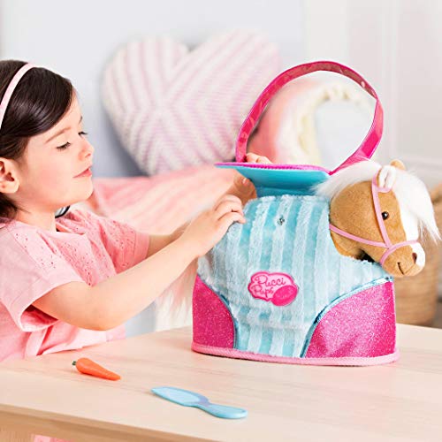 Pucci Pups – Plush Horse – Dog Carrier – Heart & Stripes Bag & Pony – Comb & Purse – Stuffed Animal – 2+ Years - Image 4