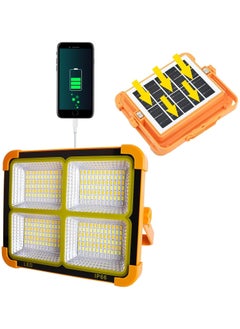 Generic ECVV Solar LED Work Lights, 200W Rechargeable Portable USB Flood Light 4 Modes Security Job Site Lighting Waterproof 3000LM for Outdoor Camping Fishing Hiking Car Repairing Emergency  - Image 4
