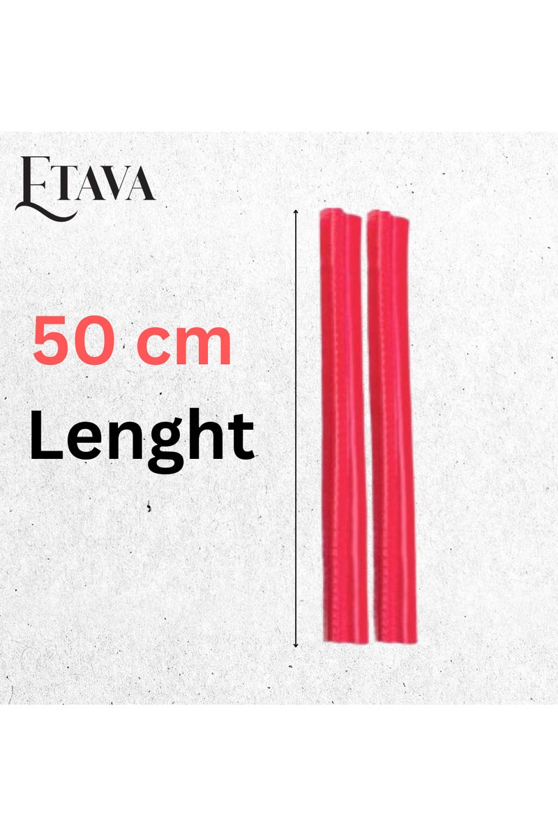 ETAVA Car Door Edge Guard Rubber Clip (2 Pcs, 50cm Each) | U Shape Anti-Collision Bumper Strip | Universal Fit – No Glue – Scratch Protector for Most Cars – Red - Image 3