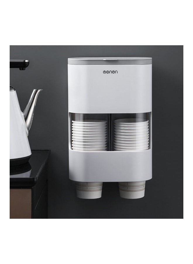 Generic Double Tube Disposable Cups Dispenser Automatic Remover Holder for Cone or Flat Bottom Cups Grey 26.70 x 12.20 x 18.50cm  - Image 3
