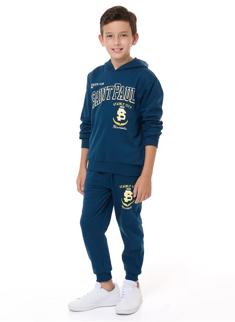 victor and jane Boys' 2-Piece Hoodie and Jogger Set (8-14 yrs) Navy