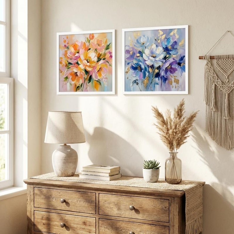 جيفت جاردن إطار صور جيفت جاردن أبيض، 25 × 25 سم، إطار صور حديث للصور واللوحات المربعة، إطار لغرفة المعيشة وغرفة النوم والدراسة، حامل حائط وطاولة - Image 5