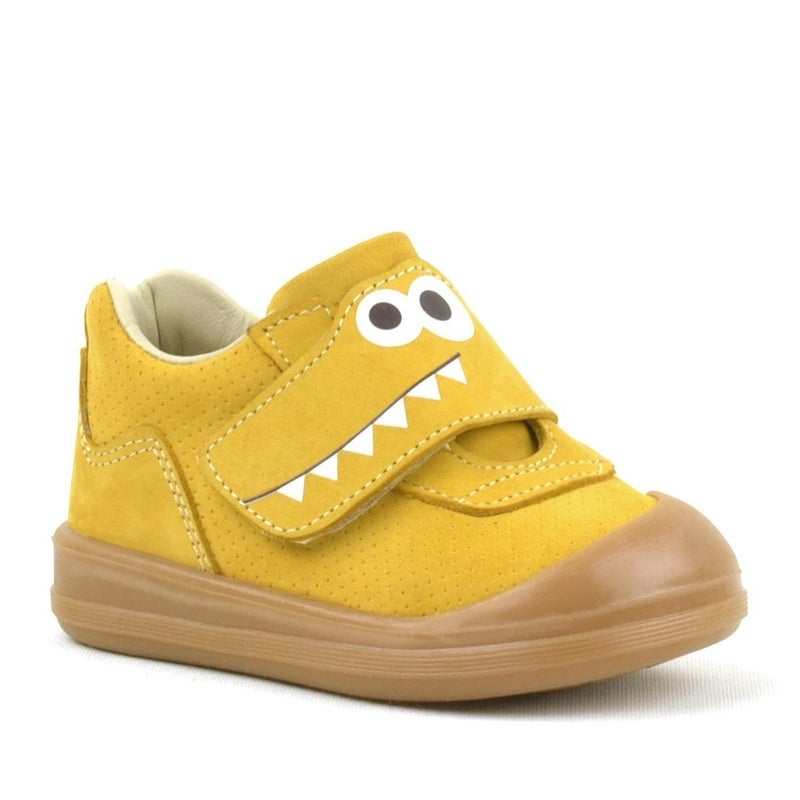 Rakerplus Raker Plus Dino Kids' Genuine Leather Shoes in Yellow - Image 1