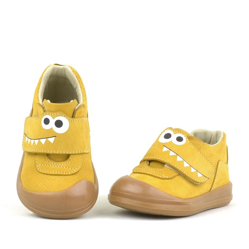 Rakerplus Raker Plus Dino Kids' Genuine Leather Shoes in Yellow - Image 4