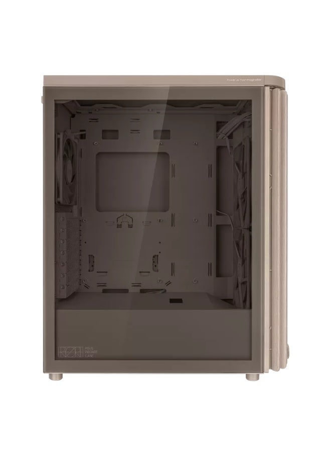 ASUS ProArt PA401 Wood Edition Mid-Tower PC Case – Beige Ash Wood Front, Tempered Glass, ATX, USB-C/USB-A, Pre-Installed Fans, Tool-Free Bays, RGB Ready, 315mm GPU, 160mm CPU Cooler, Beige | 90DC00M7-B39010 - Image 5