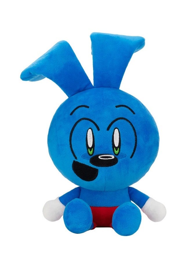 Riggy Monkey Plush Blue Bunny Doll Holiday Gift Bunny Plush Toy Room Decor 25cm - Image 1