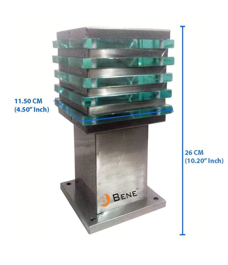 BENE Ice Cube Outdoor Lamp Without Bulb (Steel Matte Finish 11 Cms, Pack of 1 Pcs) - Image 2