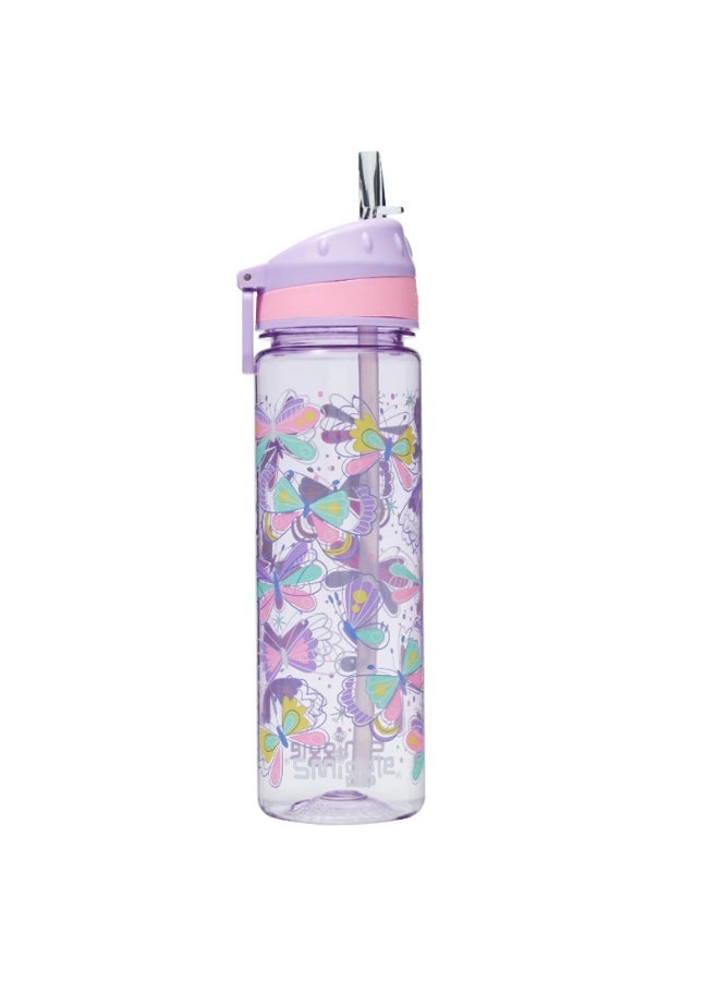 Smiggle 650ml Large Capacity Straw Water Bottle - Portable and Leak-proof for Students - Image 1