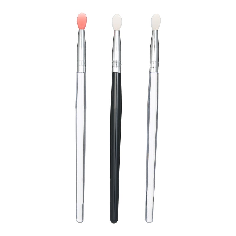 3PCS Silicone Lip Mask Brushes Mini Lip Brush Silicone Pink White Lip Balm Brush Lip Applicator Brushes Lip Gloss Wands for Lip Makeup Use Beauty Tool - Image 1