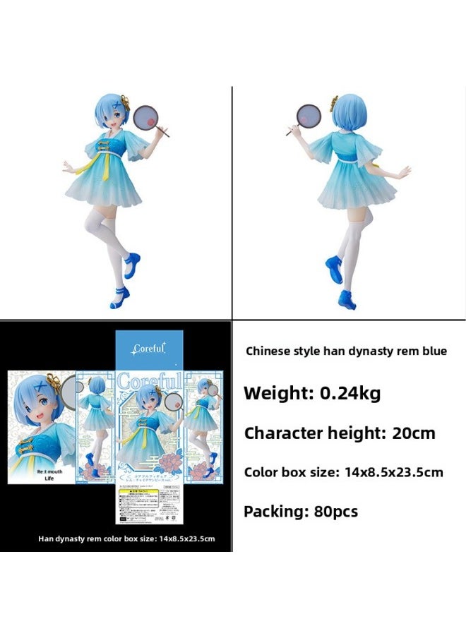 Generic - Life In A Different World From Scratch. Three-color National Style Chinese Clothing Rem Doll Ornaments Boxed Hand-made Model-Color:Red - Image 1