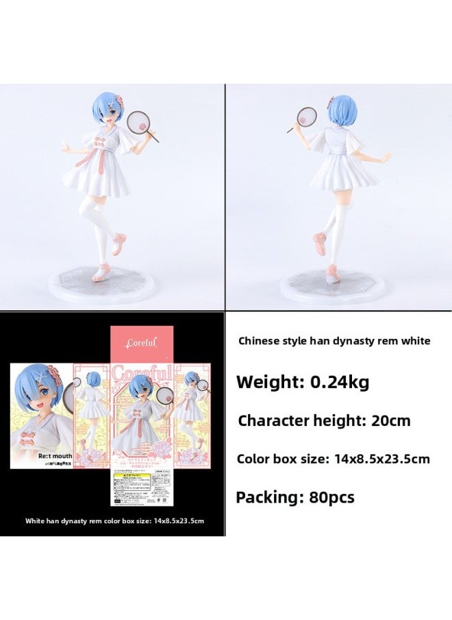 Generic - Life In A Different World From Scratch. Three-color National Style Chinese Clothing Rem Doll Ornaments Boxed Hand-made Model-Color:Red - Image 1