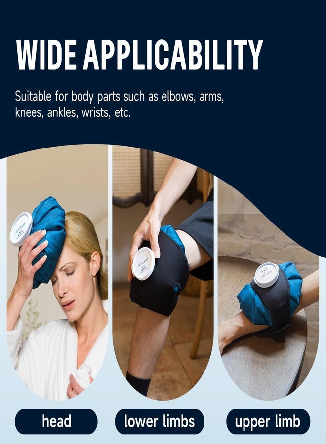 BYXAS Ice Packs for Injuries Reusable, Hot & Cold Therapy Ice Bags with Elastic Breathable Support Wrap, Pain Relief, 3-Pack, 3 Sizes (6"/9"/11" - Image 2