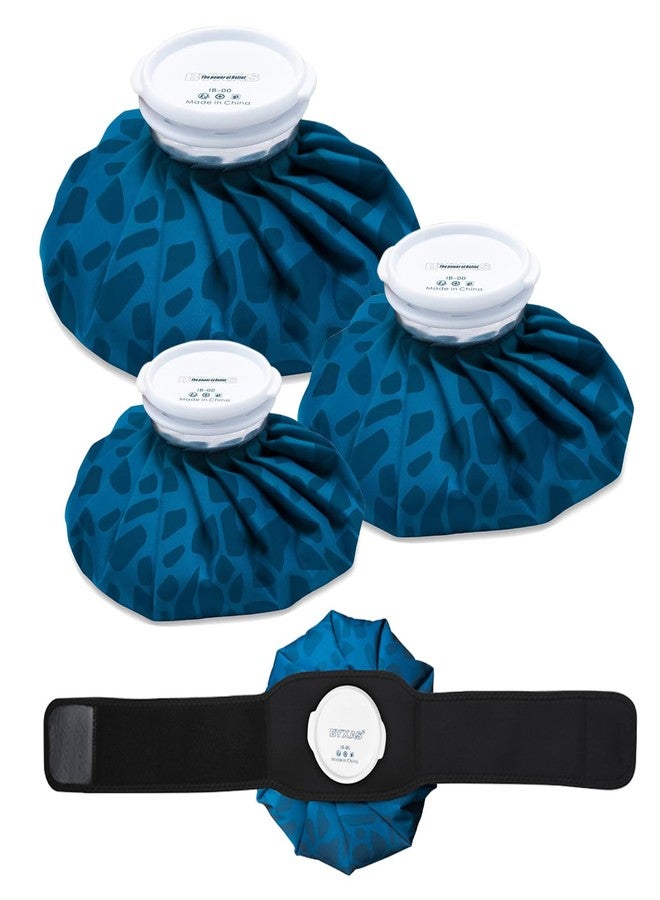 BYXAS Ice Packs for Injuries Reusable, Hot & Cold Therapy Ice Bags with Elastic Breathable Support Wrap, Pain Relief, 3-Pack, 3 Sizes (6"/9"/11" - Image 1